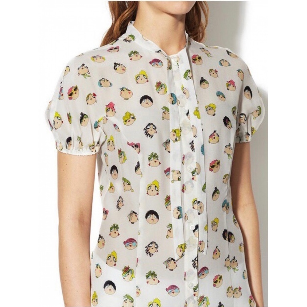 Love Moschino Silk Sheer Blouse Size 6 US